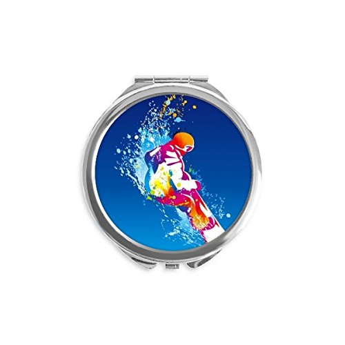 Miroir rond maquillage de poche ski pour corriger son teint partout sans encombrer son sac