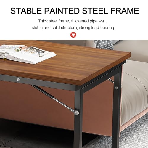 Table escamotable multifonctionnelle rabattable avec supports en acier - 7
