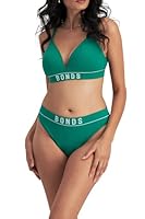 Bonds Women's Underwear Bloody Comfy Period Undies Retro Rib Hi Bikini Brief Moderate, Lush Forest (1 Pack), 10