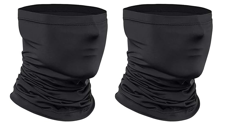 PANCHOLI UNIQUE Bandana for Dust & Sun Protection, Comes with Cool Lightweight, Windproof BLACK (PACK OF 2)