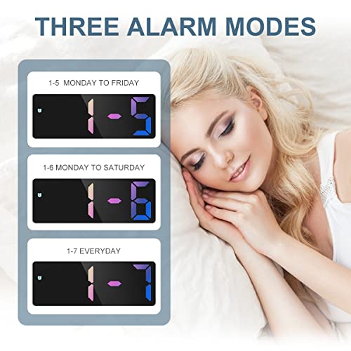 Ankilo Newest Digital Clock, Led Alarm Clock For Bedroom, Electronic Desktop Clock With Temperature Display, Adjustable Brightness, Voice Control, 12/24H, Small Clock For Bedroom(No Battery＆Adapter) #TOP4