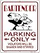 SMART BLONDE Bartender Parking Only Novelty Mini Metal Parking Sign PM-787