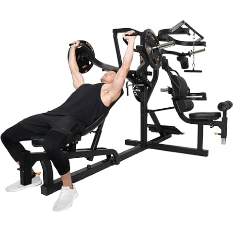 Powertec Fitness Workout Bench Multiystem® for Chest, Arms, Legs, 120.1 x 73.3 x 80.5 Inches, Black - Adjustable, Multi-User Weight Machines with Isolateral Arms - Premium at Home Gym Equipment Cover