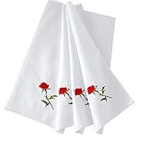 Cotton Embroidery Rose Ladies' Handkerchiefs Set of 6