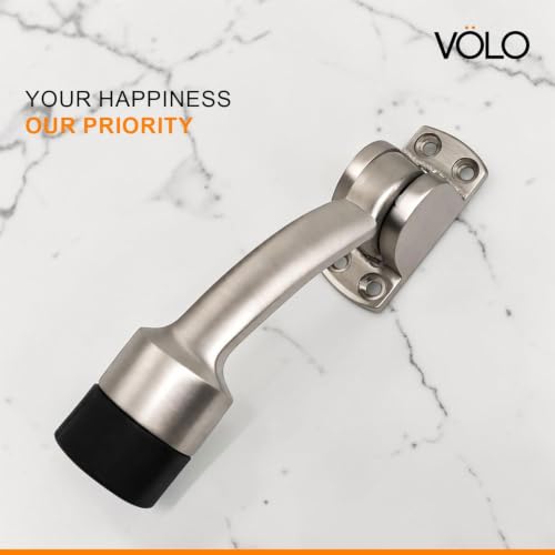 Image of VOLO Door Stopper | Zinc Alloy Door Stop for Home Office Hotel & Bathroom | Heavy Duty Wall Mounted Door Holder | Impact Protection for Wall & Door | 1 Piece