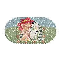 Chickw11 Tappetino Doccia Antiscivolo Con Ventose - Forma Anatra, 69x39 Cm, Fori Per Drenaggio Rapido, PVC - 5