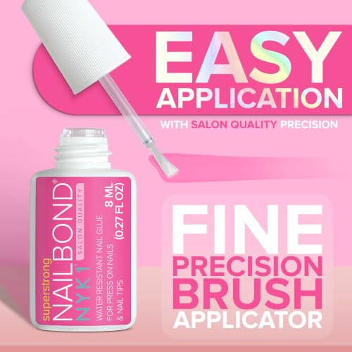 NYK1 Super Strong Nail Glue for Press On Nails, Nail Tips & Acrylics 8ml - image 5