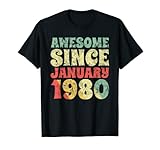 Photo Gallery vintage awesome since gennaio 1980 40th birthday retro regalo maglietta Photo Gallery vintage awesome since gennaio 1980 40th birthday retro regalo maglietta