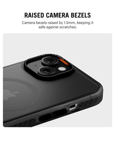 Image of DailyObjects Polycarbonate Case for iPhone 15 Compatible with Mag-Safe Wireless Charging,Black Nimbus Slim Shockproof Back Cover