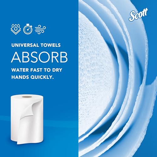 Image of Scott Professional Hard Roll Paper Towels, Bulk, 12 Rolls x 1000' (01000)