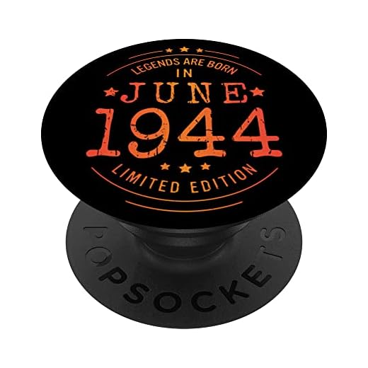 Cumpleaños Junio 1944 Edición Limitada Regalo Legend June PopSockets PopGrip Intercambiable