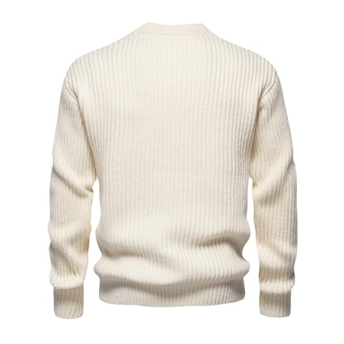 Cambkatl Men's Fashion Striped Crewneck Sweaters - Slim Fit Long Sleeve Casual Pullover Knitted Sweater Tops4