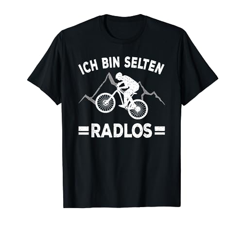 Lustiger Radfahrer Spruch Selten Radlos Mountainbike E-Bike T-Shirt