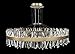 Allegri 030257 Glacier - 60" 182W LED Round Pendant, Brushed Champagne Gold Finish with Glacier Glass with Firenze Spears Crystal