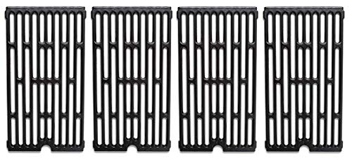 Vermont Castings Porcelain Cast Iron Cooking Grates for Gas BBQs - Exact Fit Barbecue Grill Parts by GrillSpot (Set of 4)