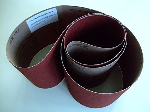 Olbrich Industrie de besoin Bandes abrasives bois en acier métal 150 x 2000 mm, lot de 10