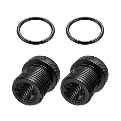 Sandfren 2PCS Car Oil Filter Adapters and Washers, 1/2 x 28 to 3/4 x 16 Vehicle Oil Filter Conversion Kit with Rubber Gaskets, Automotive Repair Accessories, Universal Fit