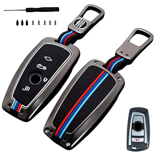Primary Auto Premium Metal Keychain Cover & Protective Key Case Shell for BMW 2 3 4 5 6 7 Series & X1 X2 X3 X4 X5 X6 X7 – Durable Metal Key Fob & Key Shell