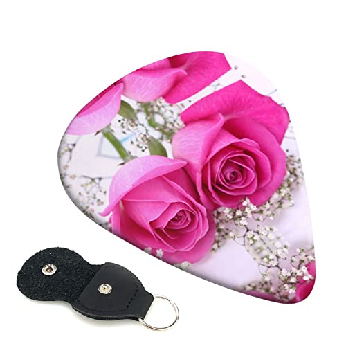 Ensemble de 6 médiators de guitare rose rose pour guitare acoustique, guitare électrique, basse, ukulélé – fin, moyen et… - Les Beatles, Paul McCartney, John Lennon, RIngo Starr, George Harrison Ensemble de 6 médiators de guitare rose rose pour guitare acoustique, guitare électrique, basse, ukulélé - fin, moyen et…