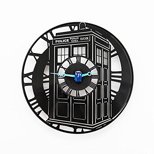 AroundTheTime Dr Who Clock, Dr Who Merchandise, Memorabilia Gift for a Doctor Fan, Wall Decor from Vinyl Record