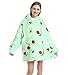 Manta con capucha para mujer, manta con capucha de aguacate de gran tamaño, cálida y suave, para invierno, para adultos y niños, Verde aguacate, talla única grande