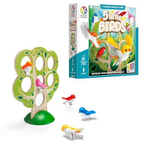 SmartGames 5 Little Birds Juego de lógica de madera miniatura 1