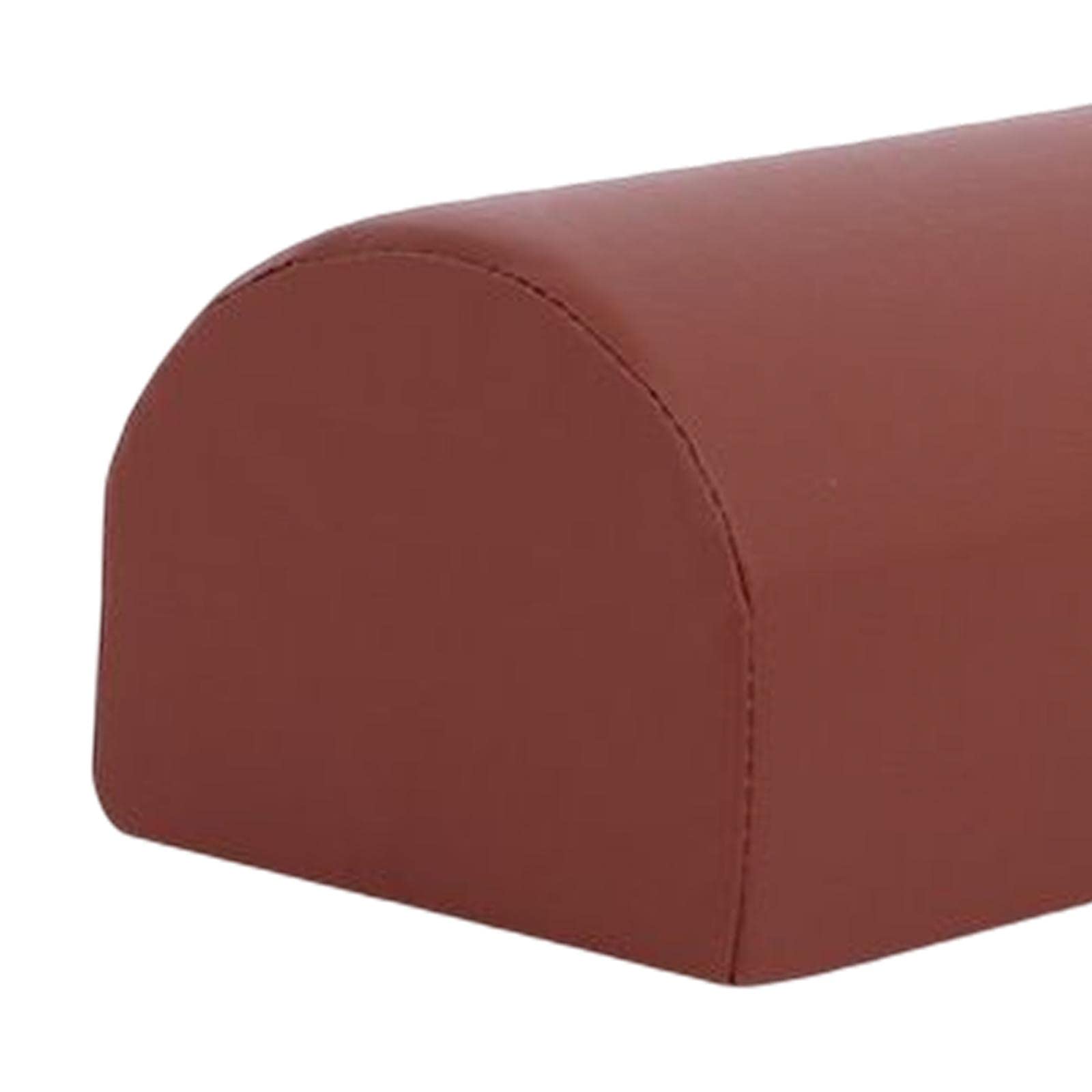 Milageto Cuscino di sostegno, cuscino a, cuscino rotondo a rullo, cuscino semicilindro in pelle PU per ginocchio, caviglia, imbottitura, GRANDE