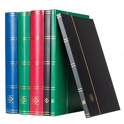 Lighthouse Basic Stockbook (Stamp Album), White Pages, A4 Size, Hard Cover, Glassine Strips and Interleaves, Germany Stockbook (64 Pages, Blue)-image-12