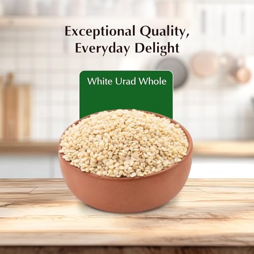 Image of Amazon Brand - Vedaka Premium Unpolished White Urad Whole, 500 g
