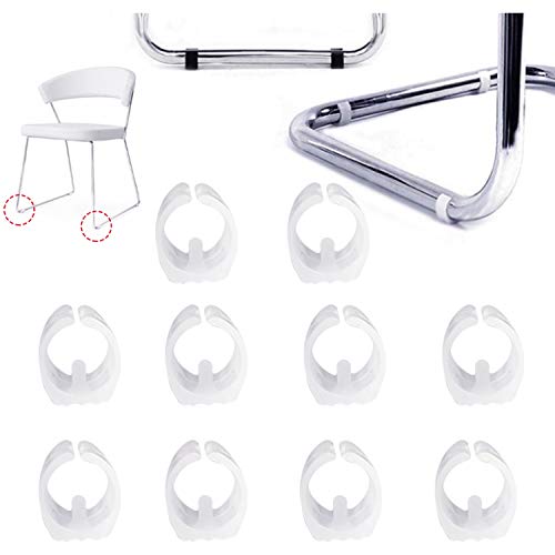 Preisvergleich Produktbild Zaky 10 Stück Plastic Chair Fußbodengleiter Schlauchkappen für Freischwinger Stuhlgleiter Bodenschongleiter Silencer Möbelgleiter Klemmschalengleiter Weiß25mm