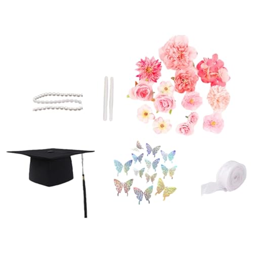 Cadena de perlas artificiales y mariposas de diseño para decoración de sombreros selectos 2