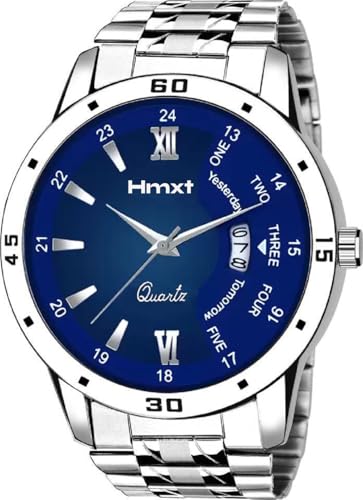 Image of HMXT-78 Brazzen Blue Stainless Steel Date Series Analog Watch for Men