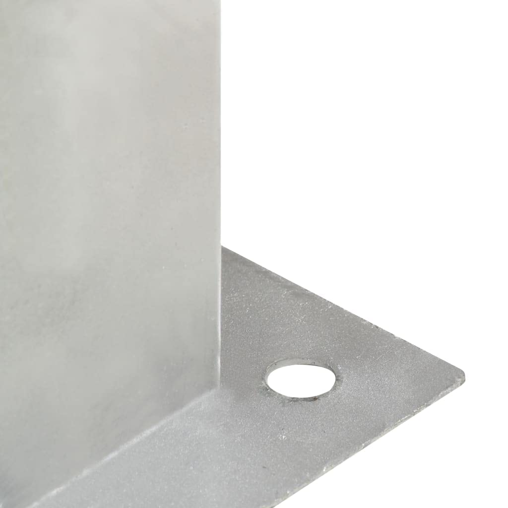 Anclaje de postes de metal galvanizado de 101 mm, 4 unidades, soportes estables para fijación de postes de vallas, madera, metal y WPC para terraza, jardín, balcón y sauce