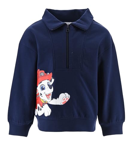 Nickelodeon Universe Pat Patrouille, Sweat Shirt Gargon (FR/ES, Âge, 6 Ans, Taille Normale, Bleu Marine)