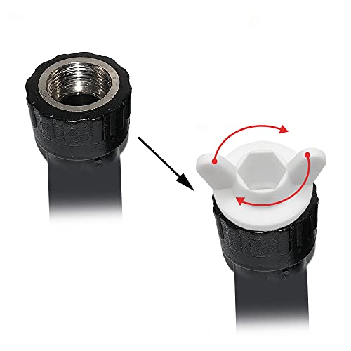 HLIWS Gewindestopfen-12 Stück 3/4' Rohrstopfen Außengewinde,mit doppelter Unterlegscheibe,für Waschmaschine, Geschirrspüler, Wasserhähne, Klempnerarbeiten