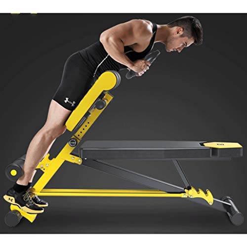 Workout Romeinse kruk Gewichtheffen Bed Verstelbaar, voor Full Body Workout, Halterbank voor Gewichtheffen en Krachttraining Apparatuur (Kleur: Geel) - Image 7