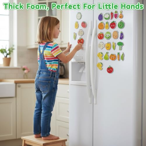Image of PATPAT 43 Pcs Fruit Fridge Set, Spelling Learning Activity for Kids 3-5