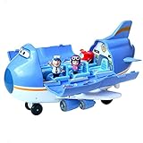  BESTWALED Dapeng Aviones Juego De Juguetes Super Alas Robot Juguete De Niño Jimbo, Jett Diapositiva Pista Base De La Escena Creatividad Regalo Serie Super Wing Regalos De Cumpleanos