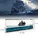 Honsheng Unsinkable Black Pearl Pirate Simulator Toy Wavey Boat in a Box Liquid Wave Cruise Fluid Ship Decoration Ornament for Car Decoration Paperweight Desk Toy Gifts