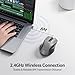 acer Wireless Mouse, 3 Adjustable DPI Ergonomic Computer Mouse 2.4GHz USB Receiver, 6 Buttons, Cordless Optical Tracking, Battery Indicator, Portable Mice Wireless for Laptop, PC, MacBook Pro (Grey)
