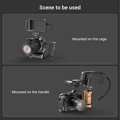 SMALLRIG Kamera Monitor Mount, Swivel 360° and Tilt 180°, Verstellbare Halterung mit 1/4"-20 Schrauben für 5" und 7" Monitor - 2904B - Image 8