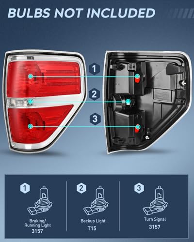 Image of Nilight Taillight Assembly for 2009-2014 Ford F150 Passenger side