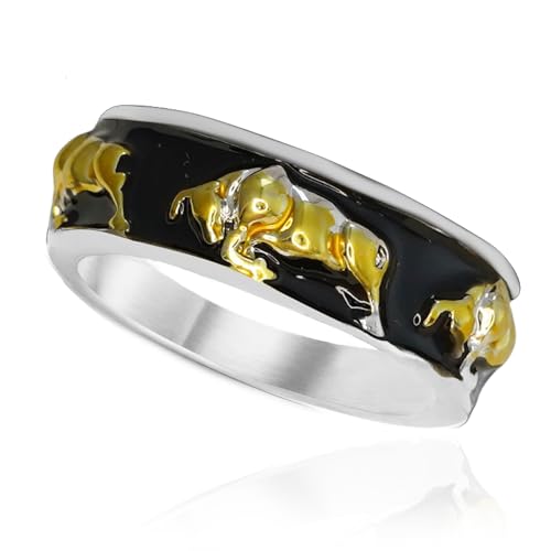 Anillo Toro Toro para hombre, anillo cabeza de toro vikingo, anillo tótem toro de oro, anillo tribal toro vintage, anillo amuleto constelación del toro, joyas animales punk, no., no.,