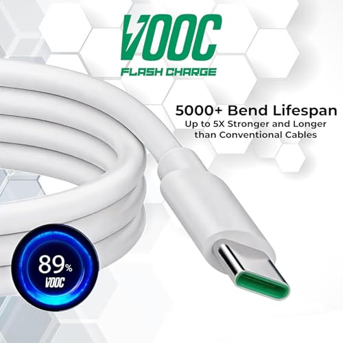 Image of Butee Original Supervooc 33W Type C Fast Charging Cable | Charge & Data Sync Compatible with Oppo F21 PRO / F21 PRO 5G / F21s PRO / F21s PRO 5G / F19 / F19s