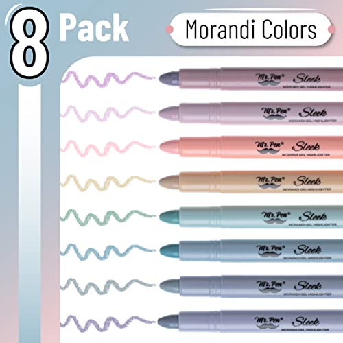 Image of Mr. Pen- No Bleed Gel Highlighters, Morandi Colors, 8 Pack | Bible Highlighters and Pens No Bleed, Bible Markers for Study, Journaling, School Supplies and Accessories