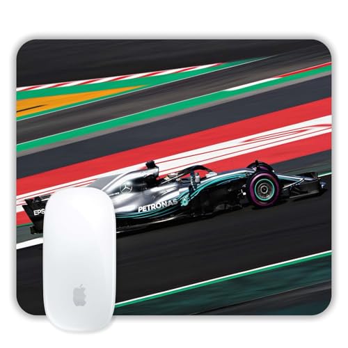 Image of TURTLEWINGS | Mousepad | Formula One F1 Race Car on Track Mousepad - 22x18 cm, 3mm Thick | Dynamic Print Non-Slip Rubber Base | Office, Study & Gaming Use | Premium Smooth Surface (f1 Track Car)