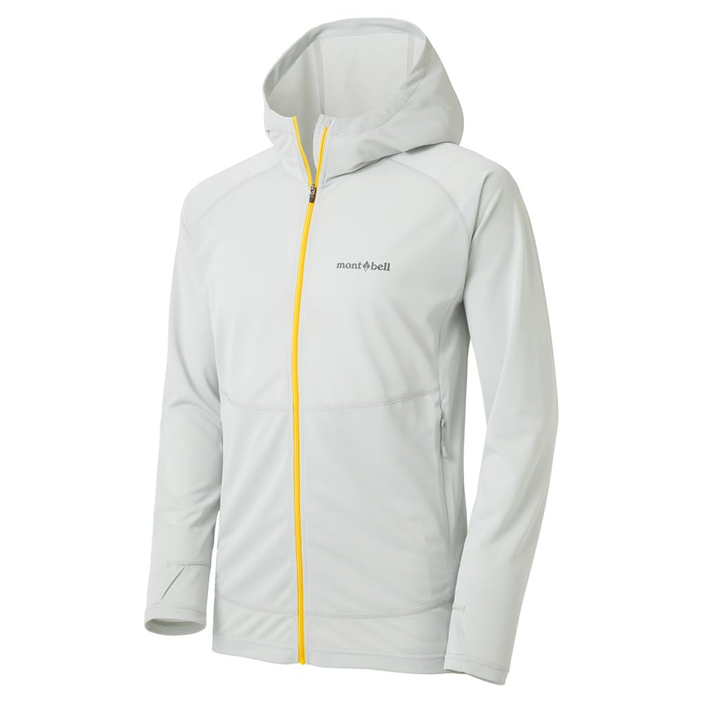 【美品】mont-bell パウダーポップパーカー メンズ ライトグレー XL mont-bell パウダーポップパーカー メンズ ライトグレー M