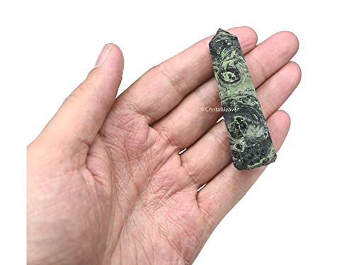 Image of Certified Kambaba Jasper Crystal Tower Obelisk Point for Chakra, Healing and Balancing - AAA Grade Original Certified Gemstone Agate for Reiki Meditation Yoga Spiritual (2-3 Inches)