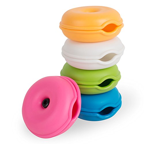 image for vinmax 5 Packs Tangle-Free Cable Turtle Organizer Case Earbuds Keeper 