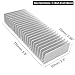 Awxlumv 150mm Aluminum Heatsink 60x150x25mm / 2.36x5.91x0.98 Inch Large Heat Sink Cooling Radiator for CPU MOS Tube Circuit Board PCB Module Cooler Led Amplifier Devices with 24 pcs Fins - Sliver